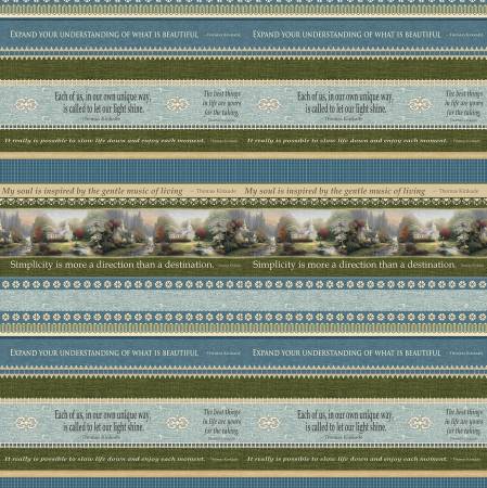Idee Ago & Filo | Tessuto Words Stripe "Inspiration for Living"