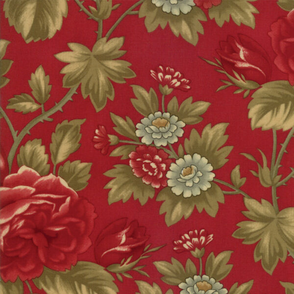 Idee Ago & Filo | Tessuto Rosewood fantasia grande fondo rosso