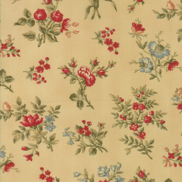 Idee Ago & Filo | Tessuto Rosewood fantasia roselline fondo beige