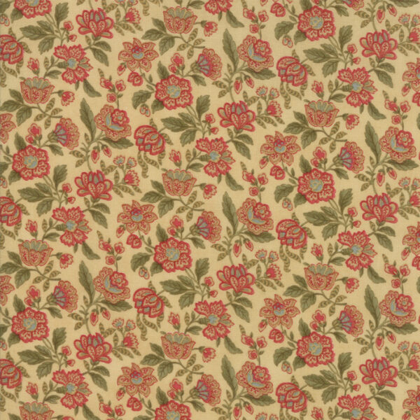 Idee Ago & Filo | Tessuto Rosewood fantasia fiori fondo ecru