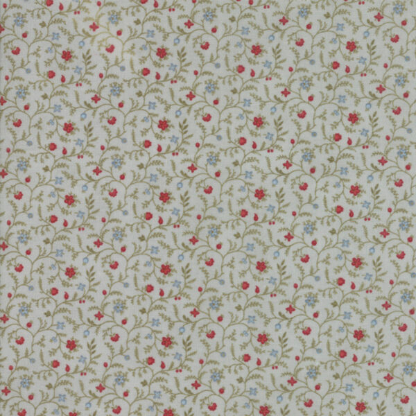 Idee Ago & Filo | Tessuto Rosewood fantasia piccola fondo azzurro