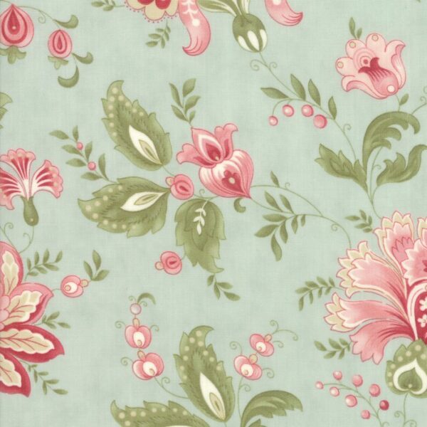 Idee Ago & Filo | Tessuto Porcelain Jacobean Floral Vine Light Green