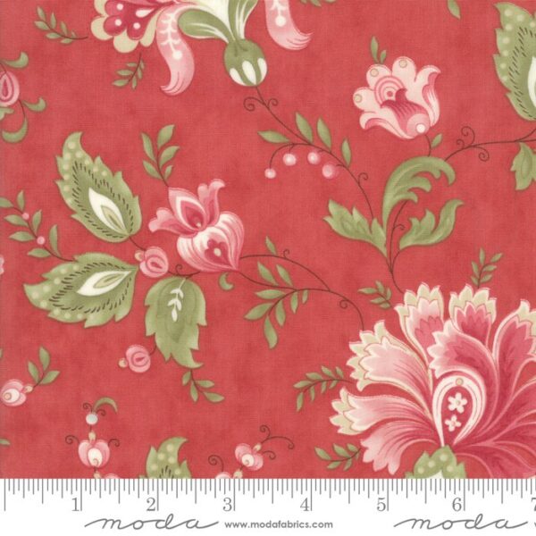 Idee Ago & Filo | Tessuto Porcelain Jacobean Floral Vine Red
