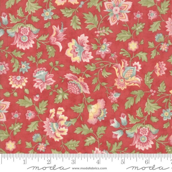 Idee Ago & Filo | Tessuto Porcelain Floral Cluster Red