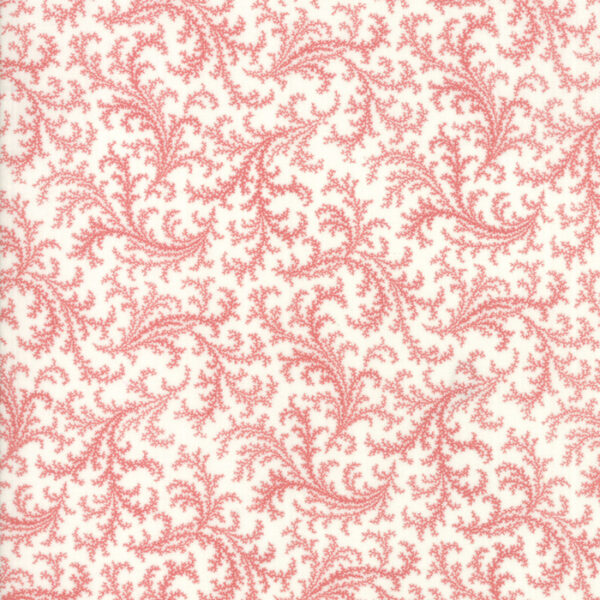 Idee Ago & Filo | Tessuto Porcelain Plumes White Red