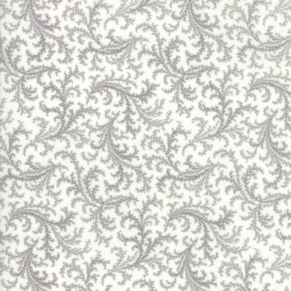 Idee Ago & Filo | Tessuto Porcelain Plumes White Grey