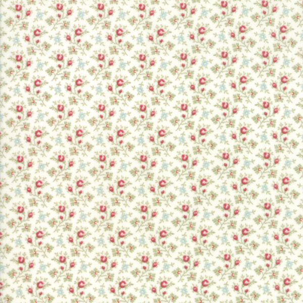 Idee Ago & Filo | Tessuto Porcelain Rosebuds Multi white
