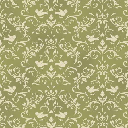 Idee Ago & Filo | Tessuto Welcome Home Green Damask