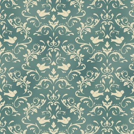 Idee Ago & Filo | Tessuto Welcome Home blue Damask