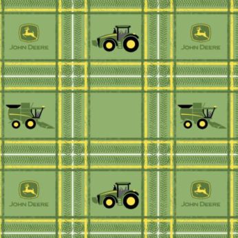 Idee Ago & Filo | Tessuto John Deere Tractor verde
