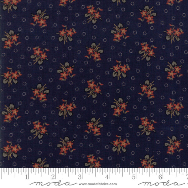 Tessuto Hickory Road Bouquets Indigo