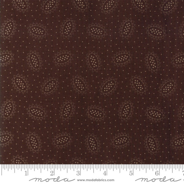 Tessuto Hickory Road Dark Brown Ovals