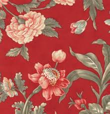 Idee Ago & Filo | Tessuto Etchings Jardin Red