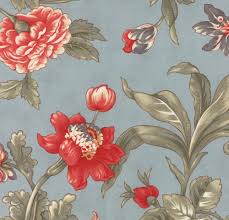 Idee Ago & Filo | Tessuto Etchings Floral Aqua