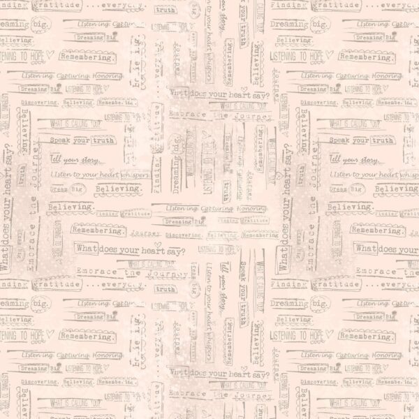 Idee Ago & Filo | Tessuto Light Rose Words