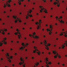 Idee Ago & Filo | Tessuto Seasonal little Holly Leaves