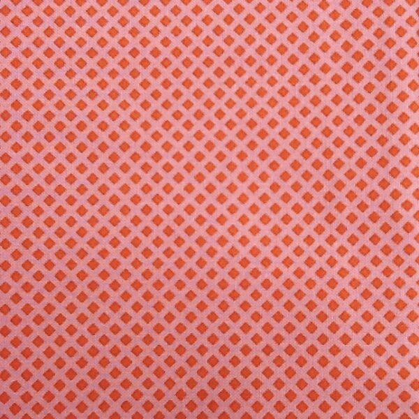 Idee Ago & Filo | Tessuto quadri sbiechi rosso/rosa
