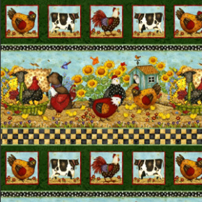 Idee Ago & Filo | Tessuto Farmville bordi galline