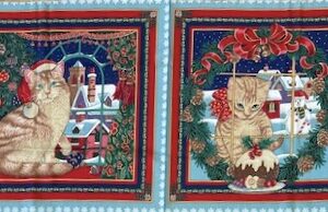 Idee Ago & Filo | Pannello cuscini gatti di Natale