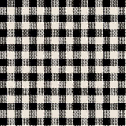 Flanella Buffalo Check avorio-nero