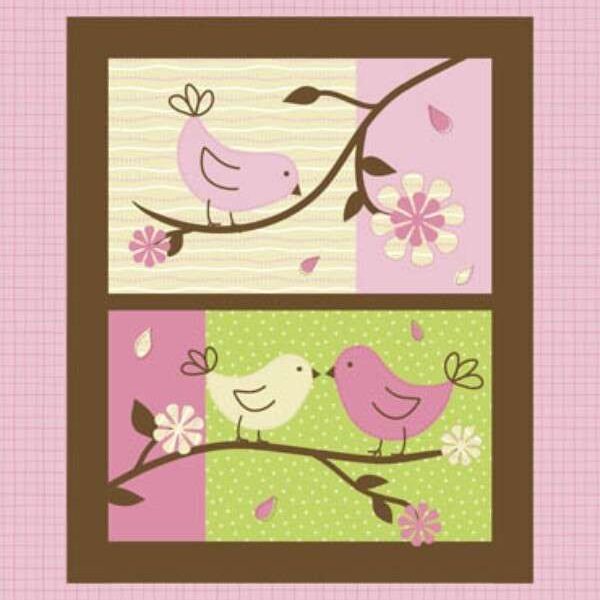 Idee Ago & Filo | Pannello Birdie Baby Quilt Flanella