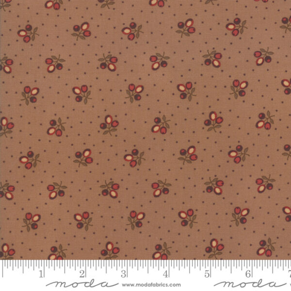 Tessuto Lancaster Tri Flower Tan Jo Morton Moda Fabrics