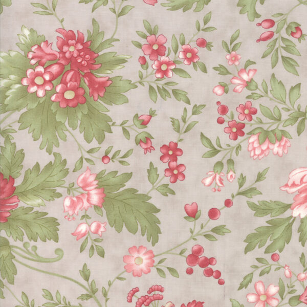 Tessuto Rue 1800 Dove Genevieve Grigio 3Sister Moda Fabrics