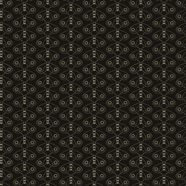 Tessuto For The Love of Nature Moths Black