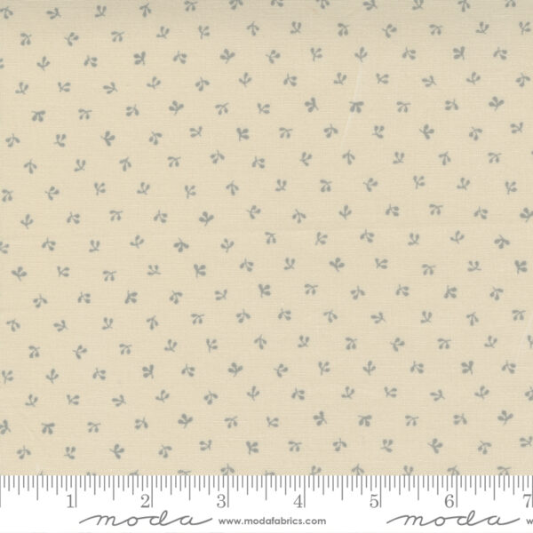 Tessuto Regency Somerset White Gray Leaf