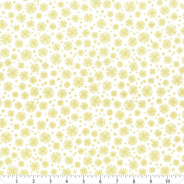 Tessuto White/gold sparkles
