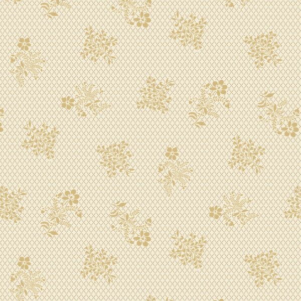Idee Ago & Filo | Tessuto per Patchwork Cream Bouquet & diamond