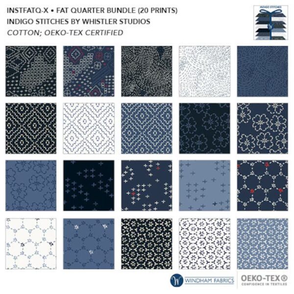 Idee Ago & Filo | Fat Quarter Indigo Stitches