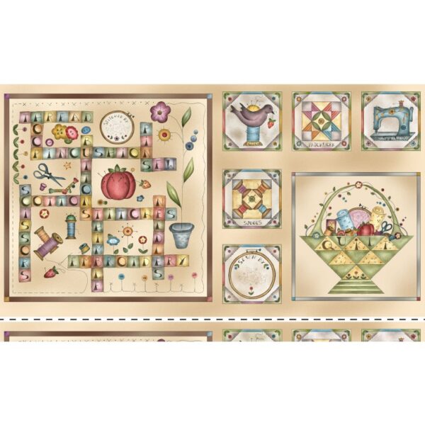 Idee Ago & Filo | Tessuto Pannello Multi Sewing Patch Words