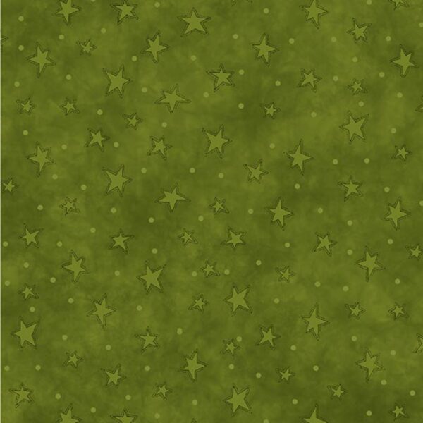 Idee Ago e Filo | Tessuto verde stelline