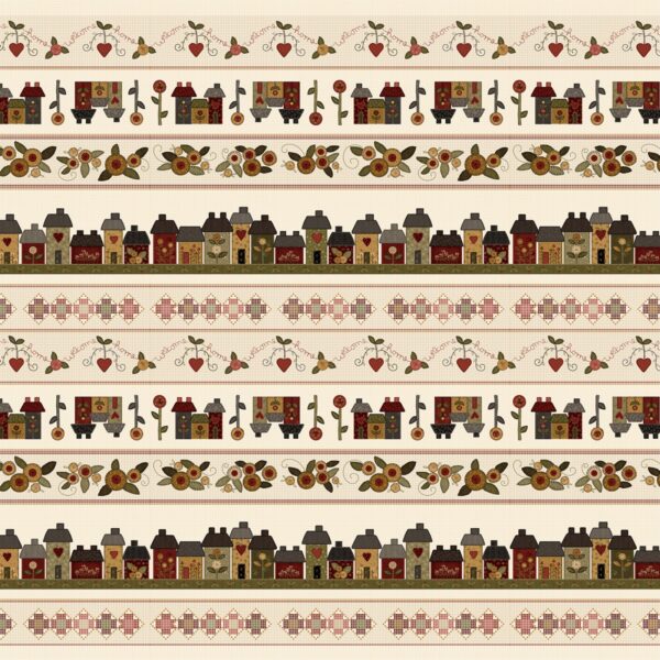 Tessuto Home Sweet Home bordi Henry Glass