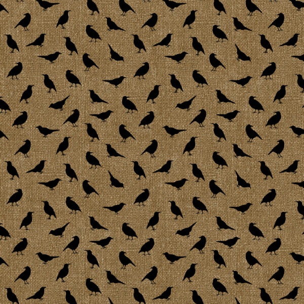 Tessuto Nutmeg Crows Harvest