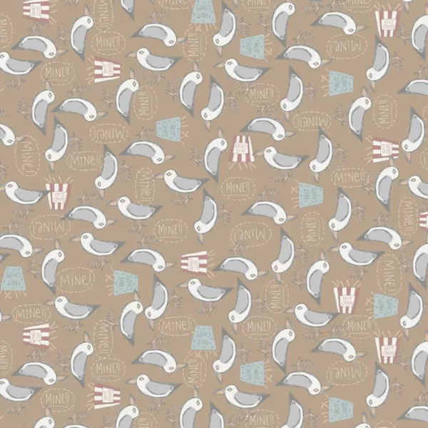 Tessuto Sunkissed Sojourn Seagull Gabbiani