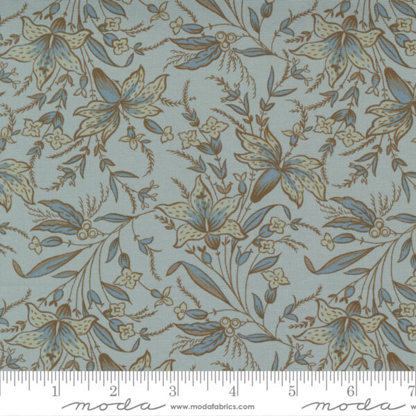Tessuto Regency Somerset Parma Grey Blue Moda Fabrics