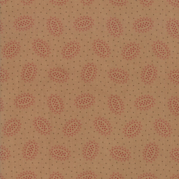 Tessuto Hickory Road Light Brown Ovals Jo Morton