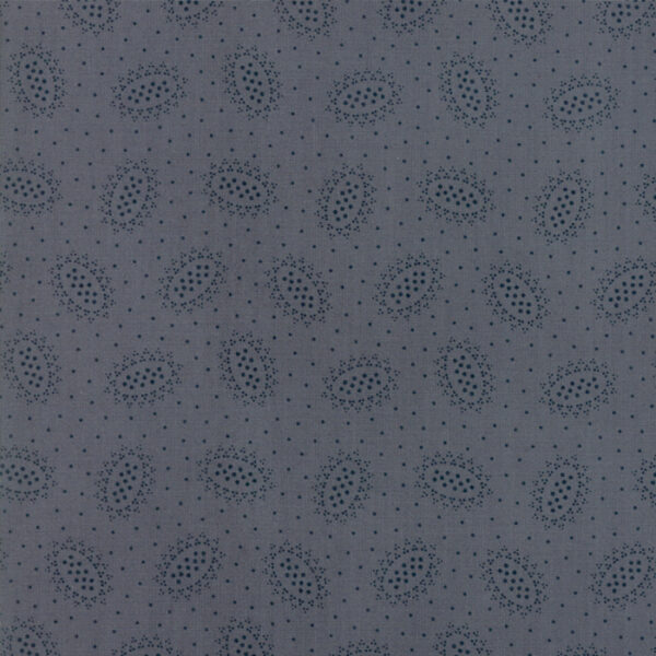 Tessuto Hickory Road medium blue Ovals Jo Morton