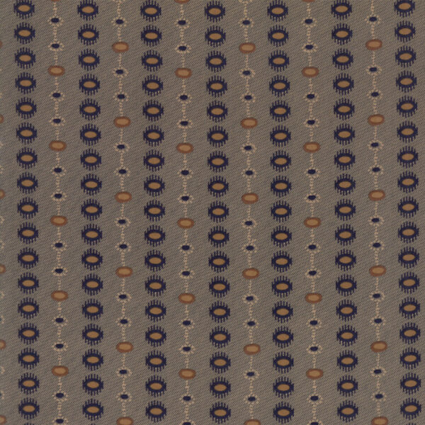 Tessuto Hickory Road Dotted Stripe Indigo Jo Morton