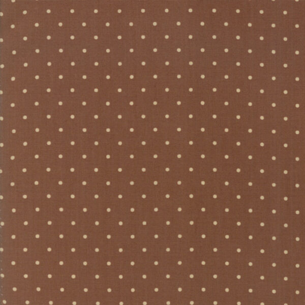 Tessuto Hickory Road Dots Medium Brown Jo Morton Moda >Fabrics