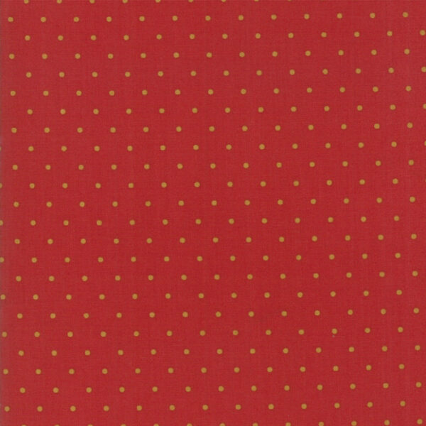 Tessuto Hickory Road Dots Brick Red Jo Morton Moda Fabrics
