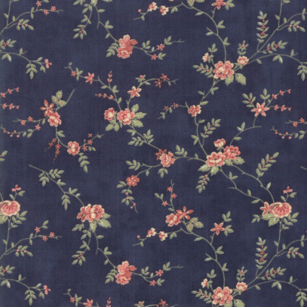 Tessuto Memoirs Romantic Blooms Blu