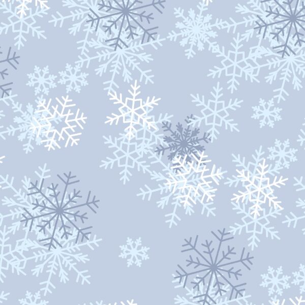Tessuto Snowflakes per retro