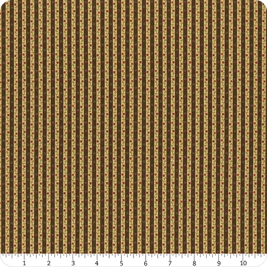 Tessuto Hearthstone Brown Calico Piccole Righe Marcus