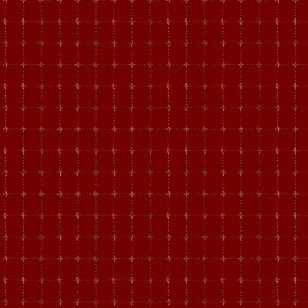 Tessuto Primrose Garden Weaves Red Marcus