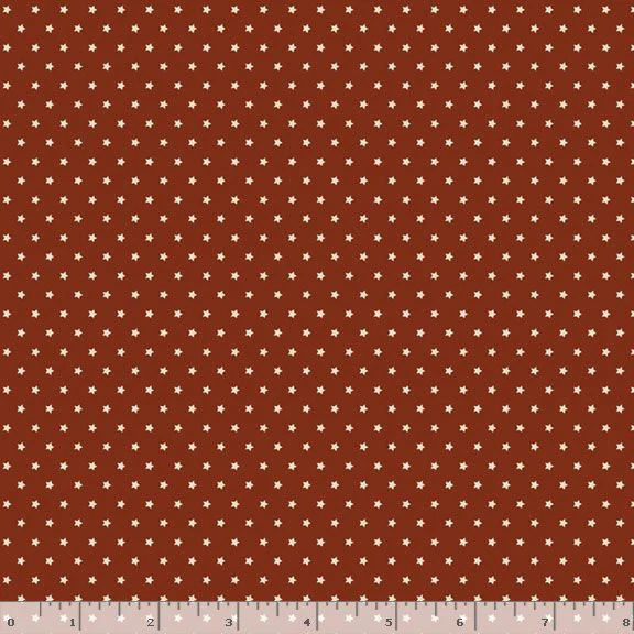 Tessuto Home di Timeworn Toolbox Marcus Fabrics Star Lights Cream Red