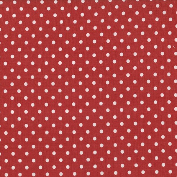 Tessuto Flats Pois Rosso Moda Fabrics