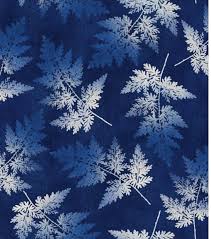 Tessuto Indy Glow Ferns Blue Wilmington Print
